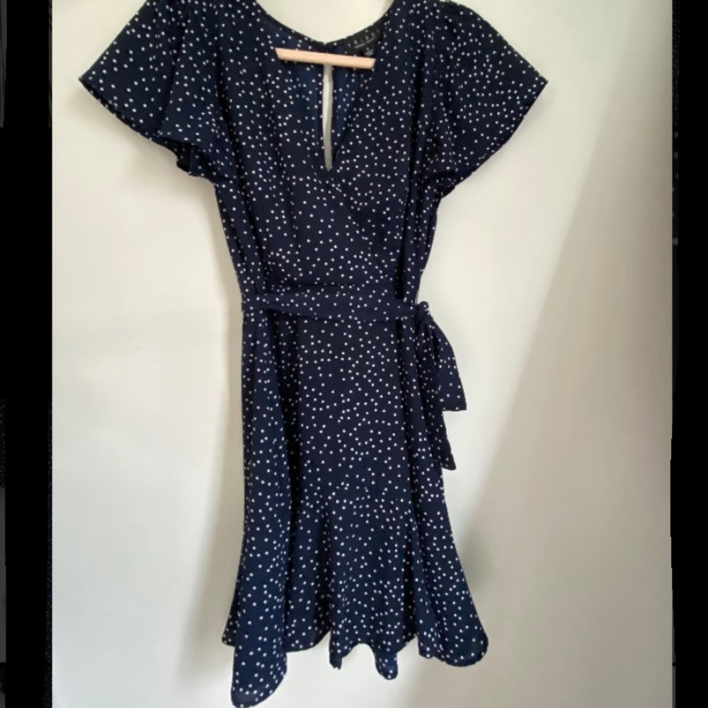 Blue & White Polka Dot Dress